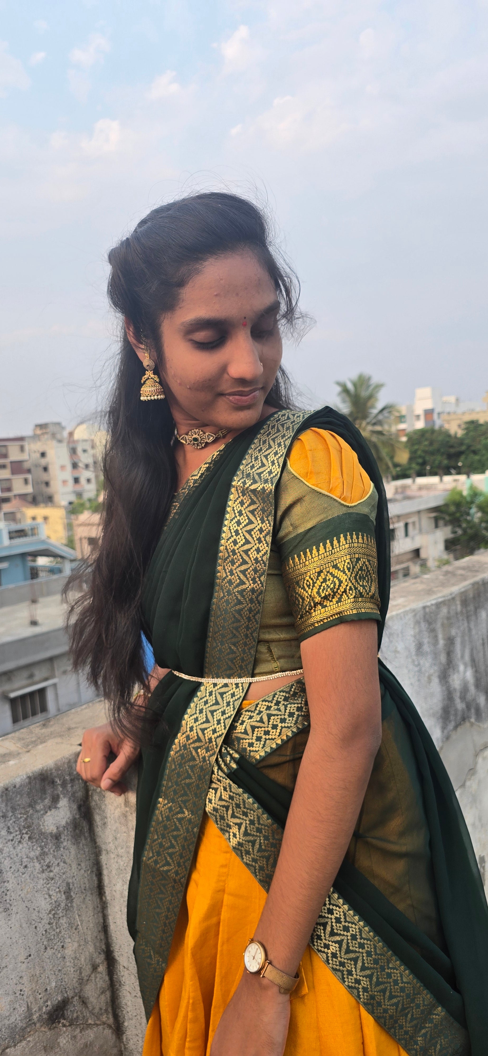 Kanchipuram halfsaree set C56