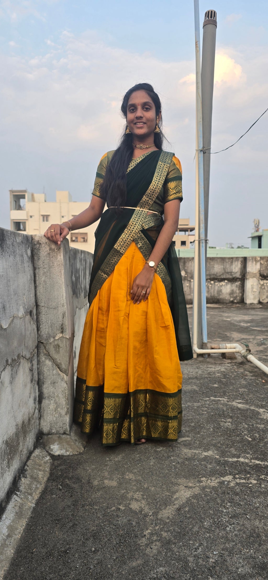 Kanchipuram halfsaree set C56
