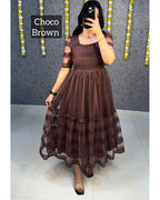 heavy net trending  frock