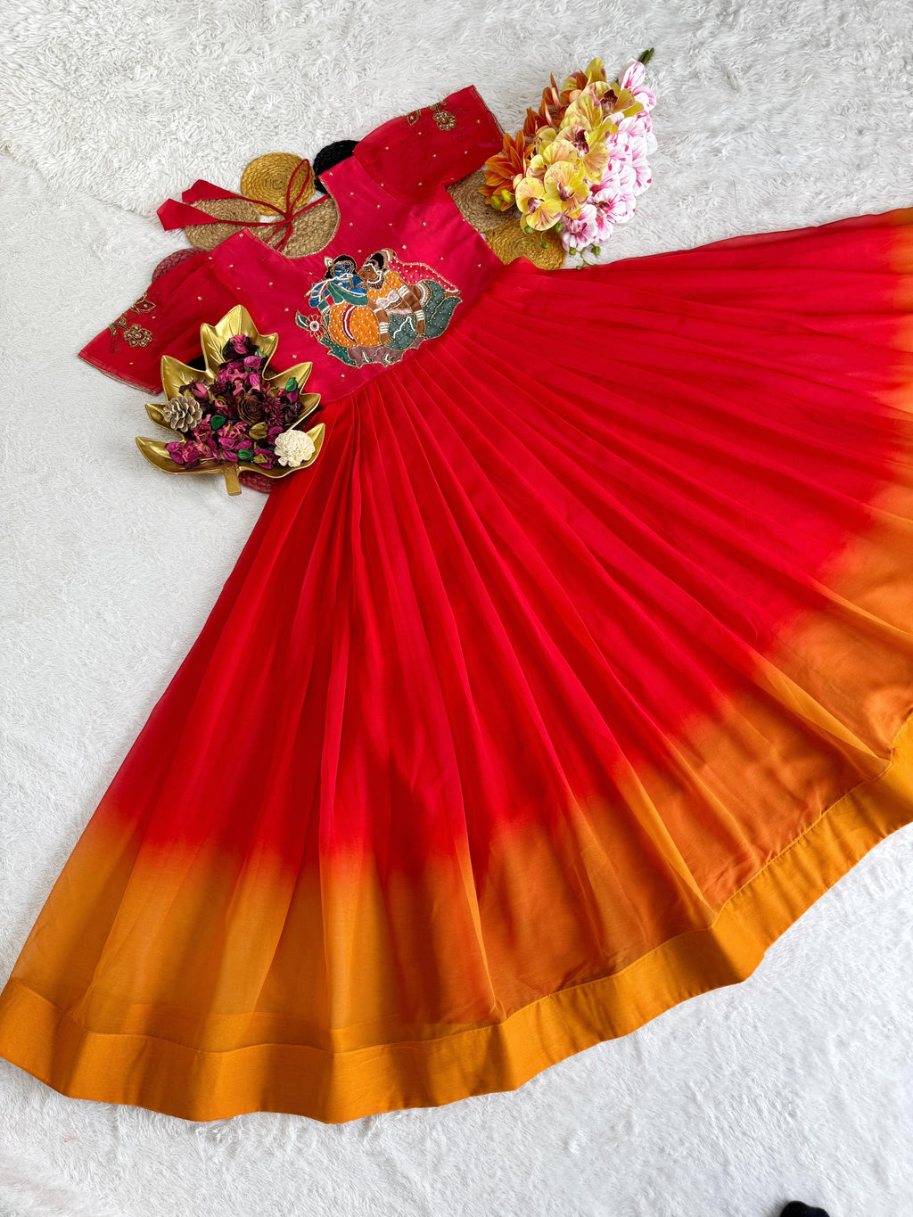 Soft  Faux Georgette  frock