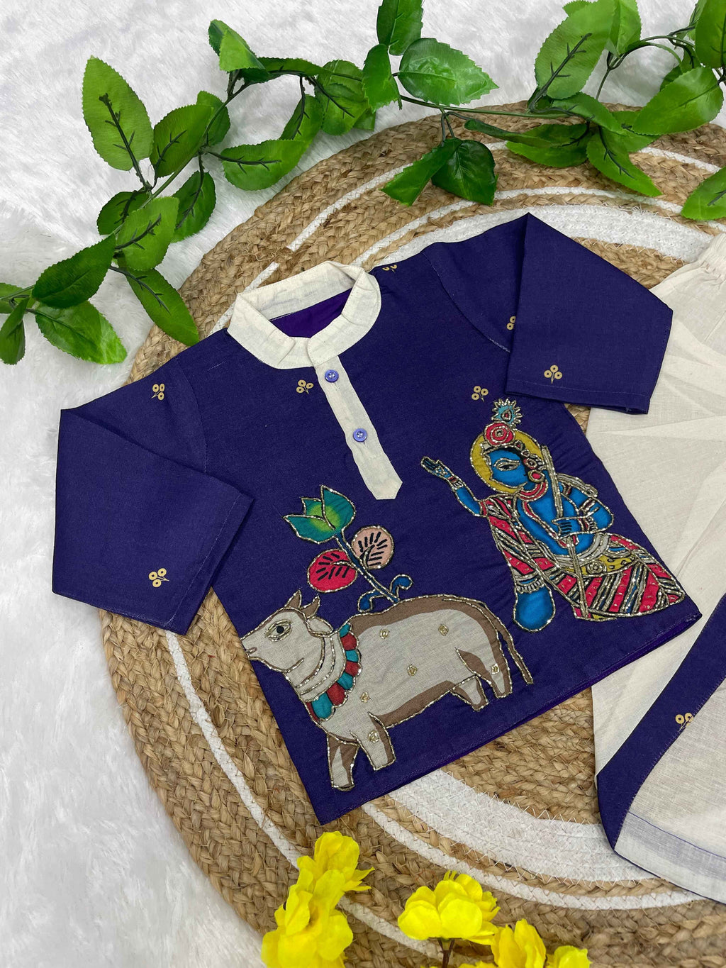 Kalamkari Boys Dhoti-Kurta Set*