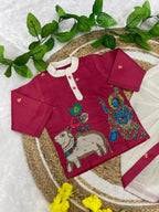 Kalamkari Boys Dhoti-Kurta Set*