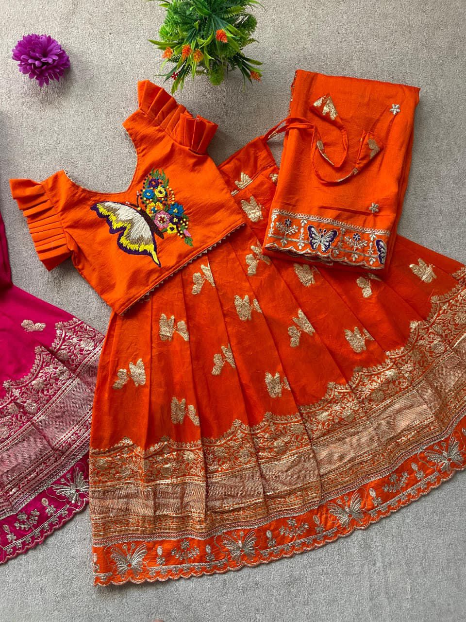 Butterfly Buff Lehengha-Choli & Dupatta🦋🦋🦋*