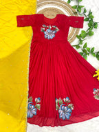 South super hit orignal brush print Gown ✨*