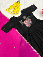 South super hit orignal brush print Gown ✨*