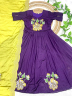 South super hit orignal brush print Gown ✨*