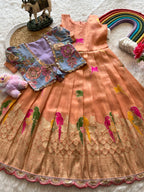 KIDS PARROT DESIGN GOWN