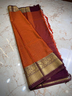 Vintage rust orange saree