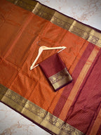 Vintage rust orange saree