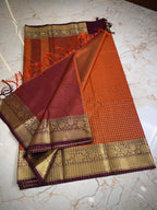 Vintage rust orange saree