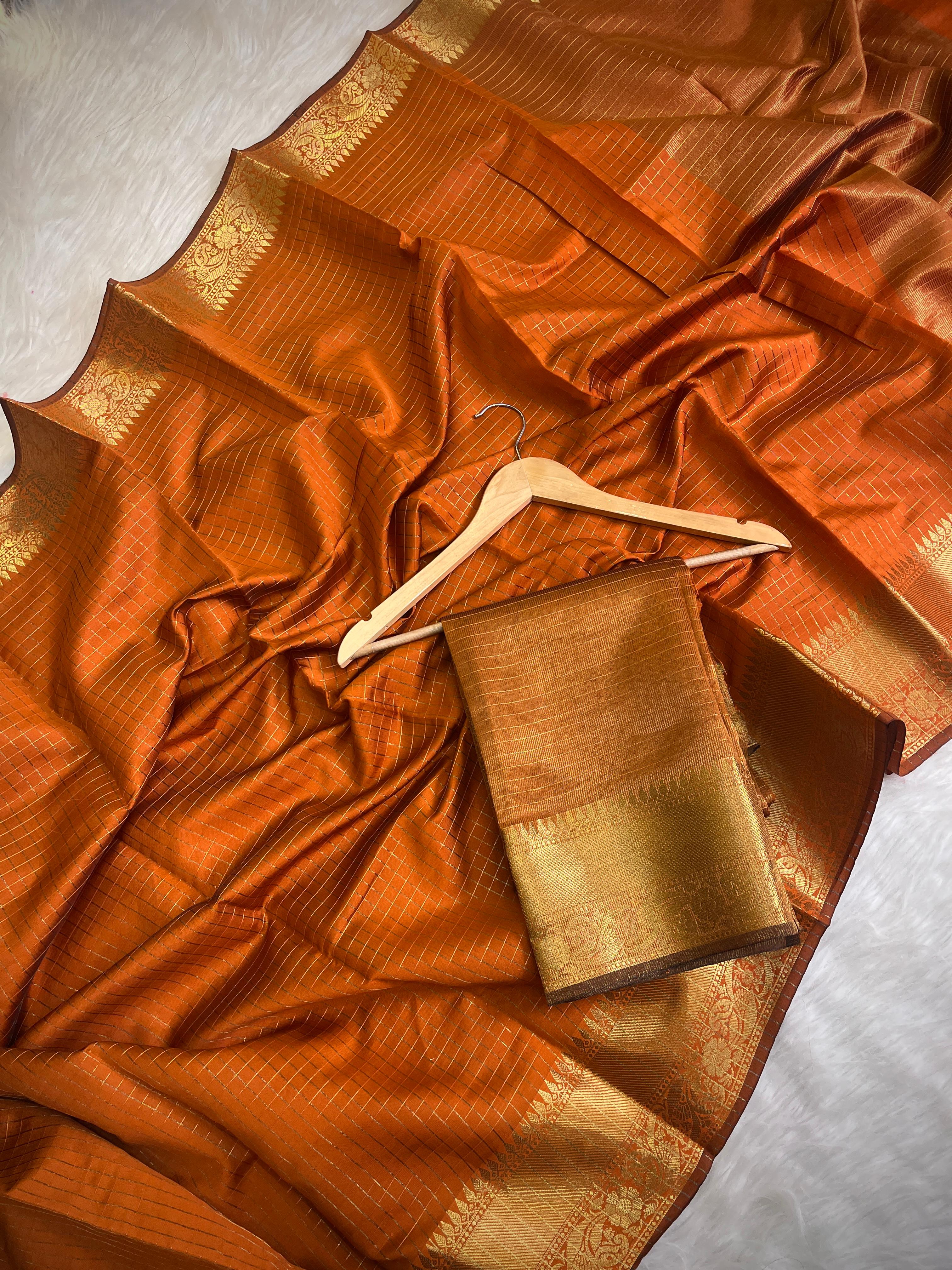 Banarasi katan soft silk saree 
Check