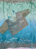 elegant rich look fendy satin pedding  beautiful embroidery