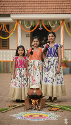 Moti Work silk gown