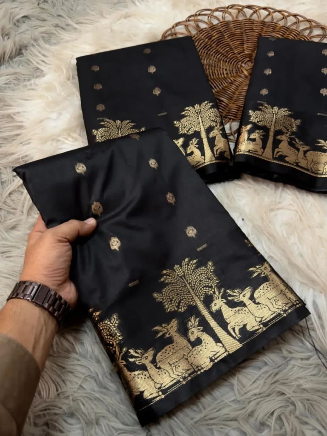 Pure viscose Muslin Silk Saree