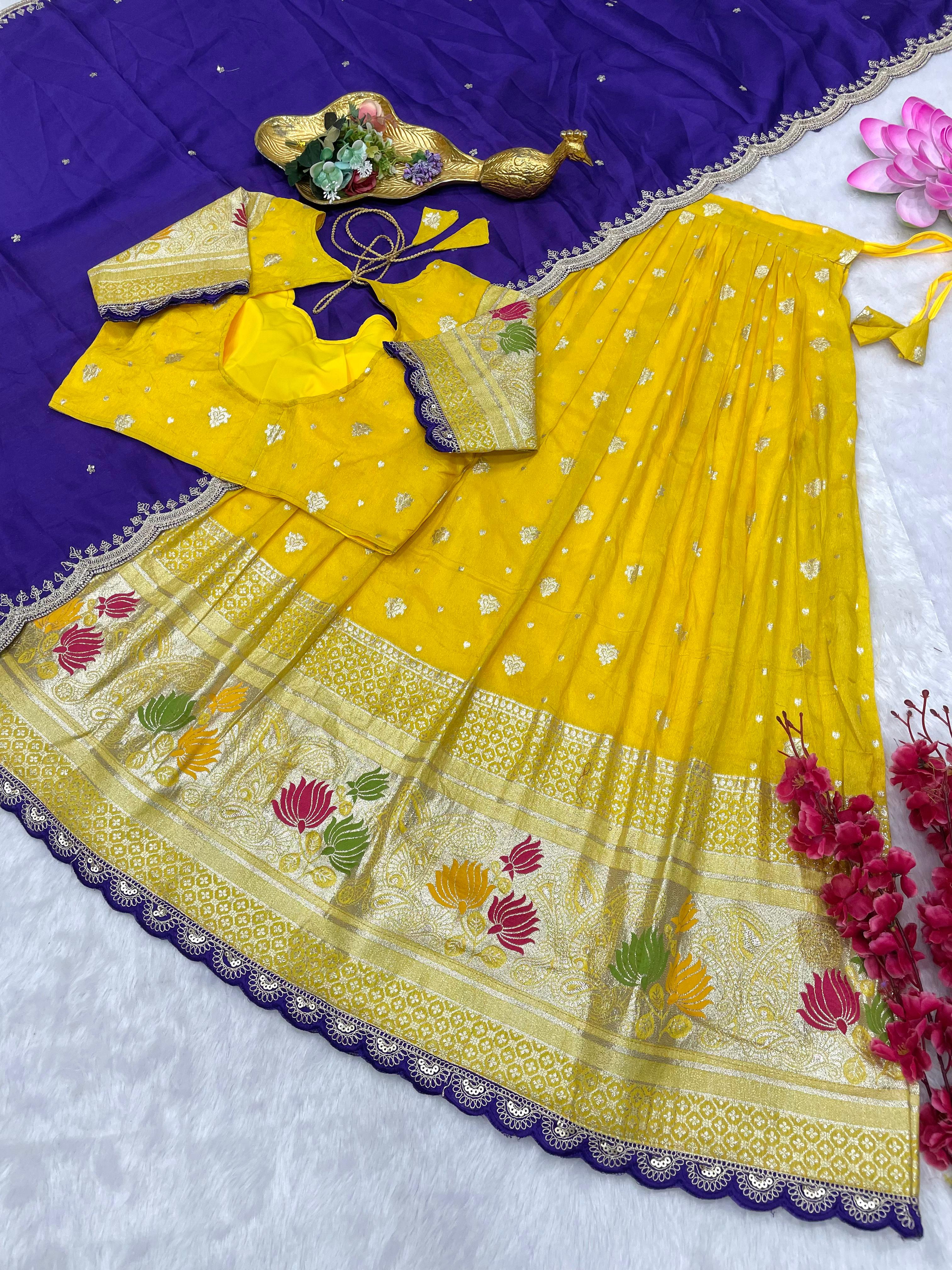Viscose  tissue  Lehenga