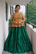 Viscose Postion print Lehanga