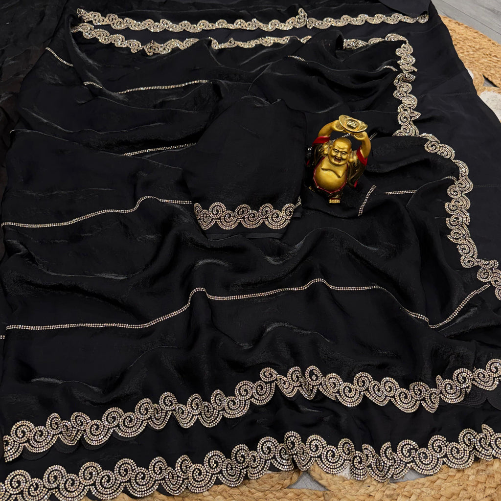 Jarkhan work spacesilk saree