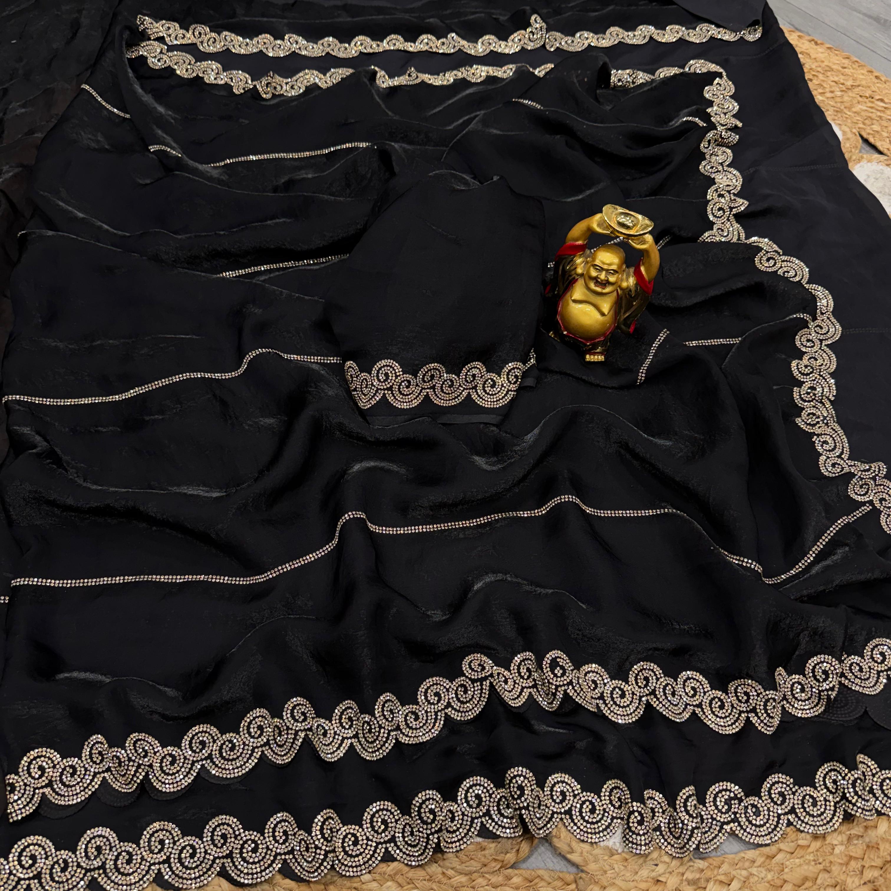 Jarkhan work spacesilk saree