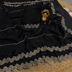 Jarkhan work spacesilk saree