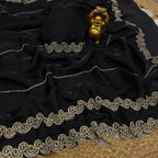 Jarkhan work spacesilk saree