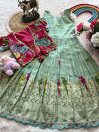 KIDS PARROT DESIGN GOWN