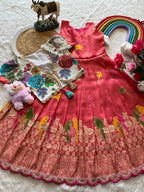 KIDS PARROT DESIGN GOWN
