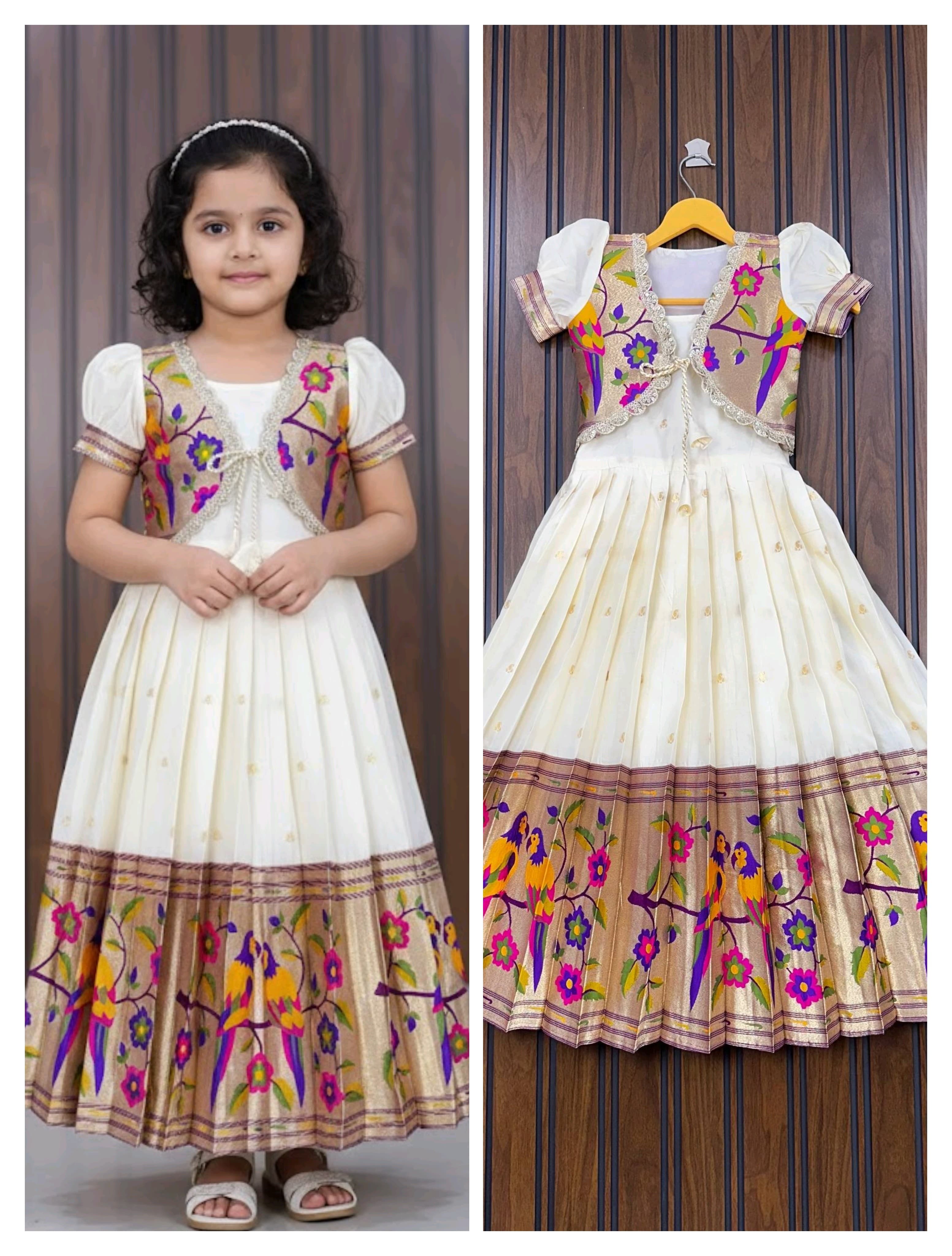 PAITHANI KIDS FROCK