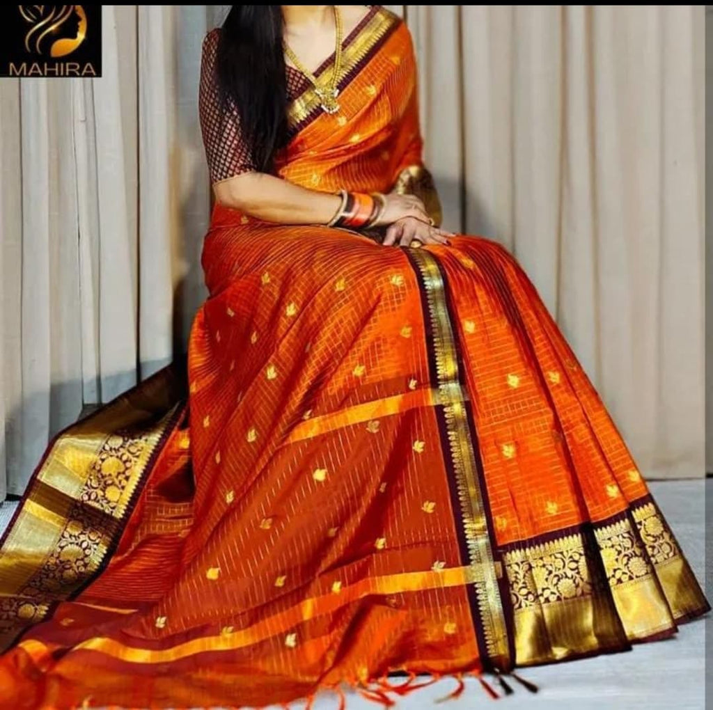 soft semi gadwal saree