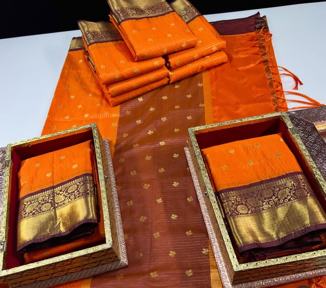 soft semi gadwal saree