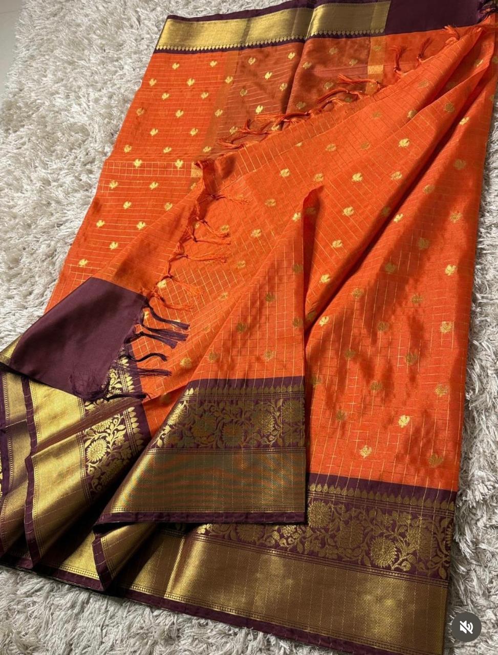 soft semi gadwal saree