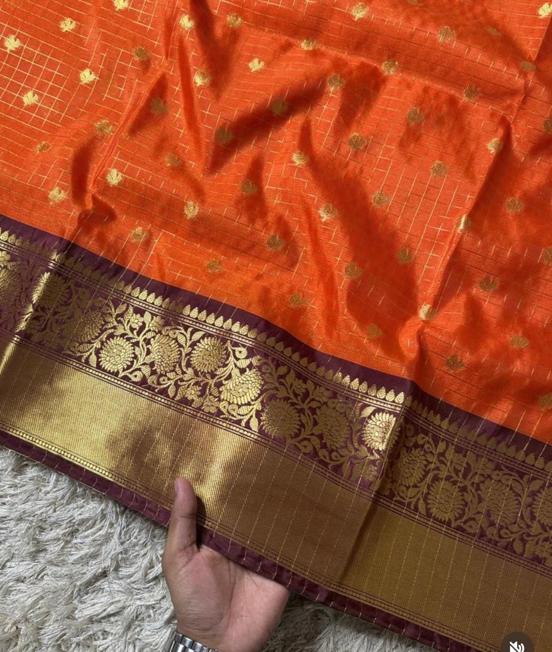 soft semi gadwal saree