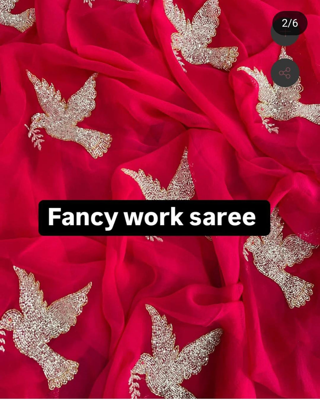 HALF PURE SHIFFON SAREE