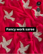 HALF PURE SHIFFON SAREE