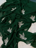 HALF PURE SHIFFON SAREE