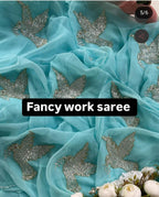 HALF PURE SHIFFON SAREE