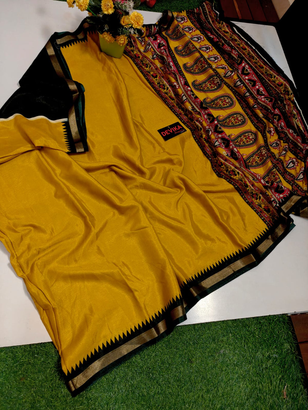 semi chinnon saree