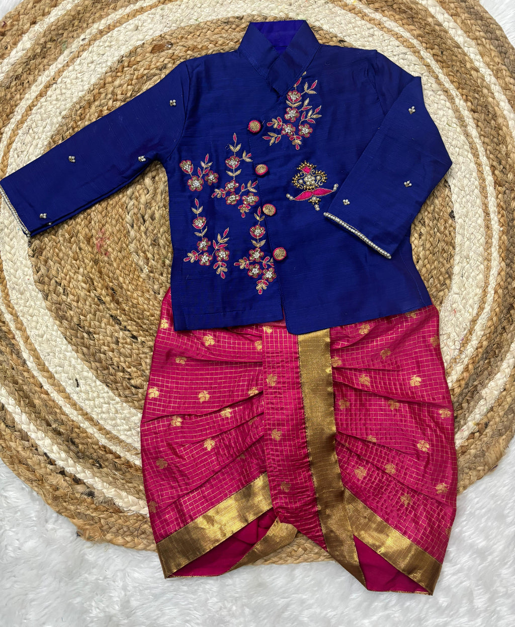 Maggam work  kurta with dhoti