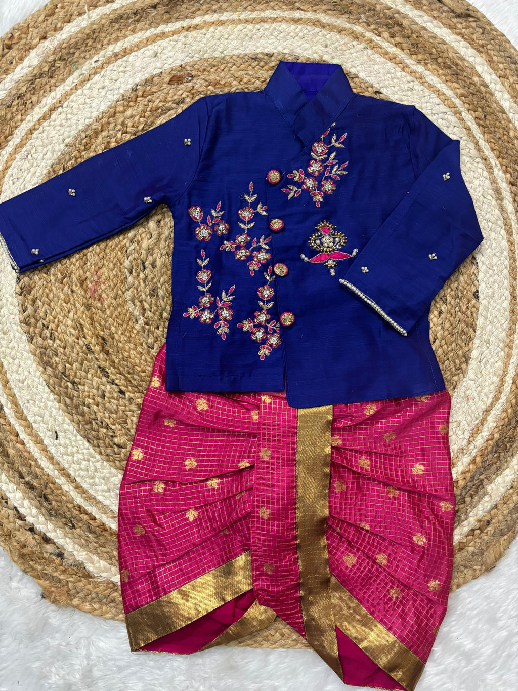 Maggam work  kurta with dhoti