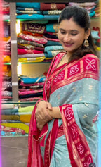 dull moss saree