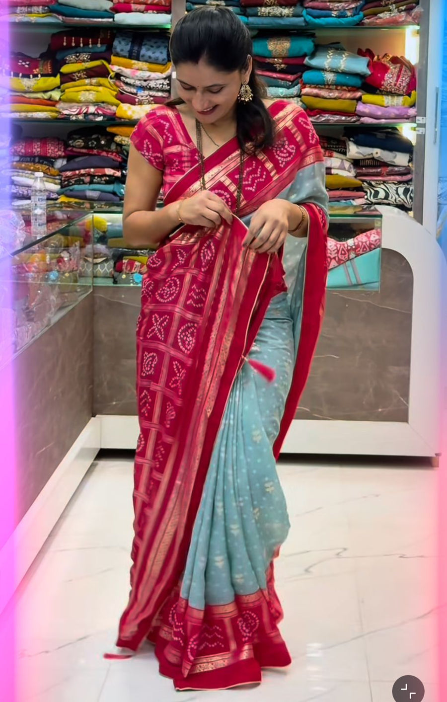 dull moss saree