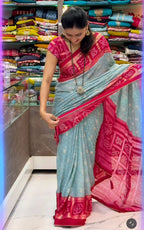 dull moss saree