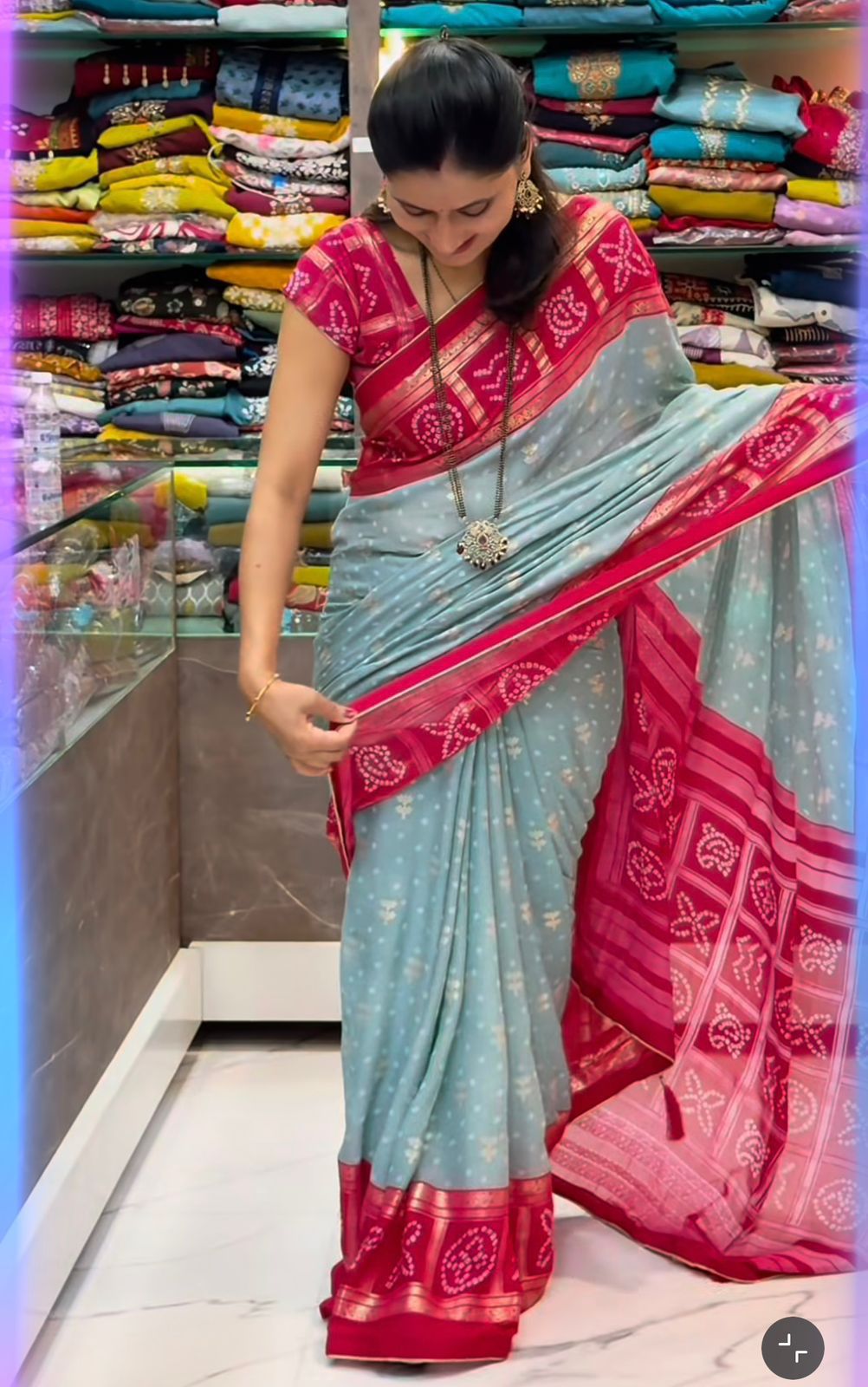 dull moss saree