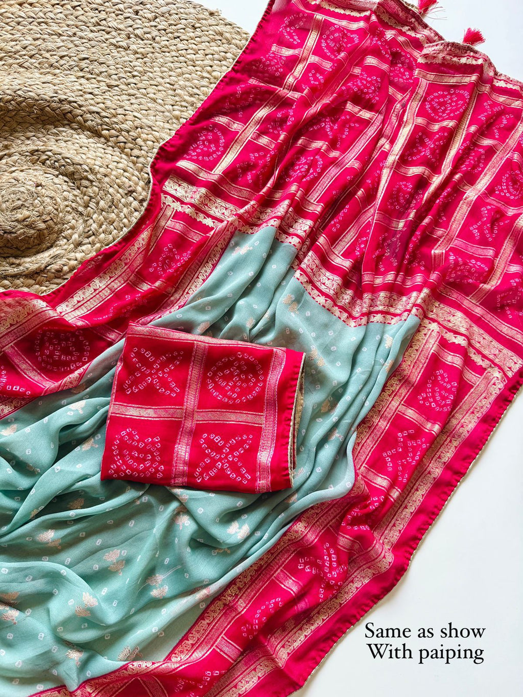 dull moss saree