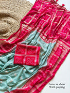 dull moss saree