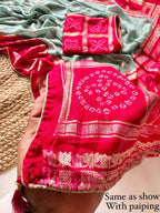 dull moss saree