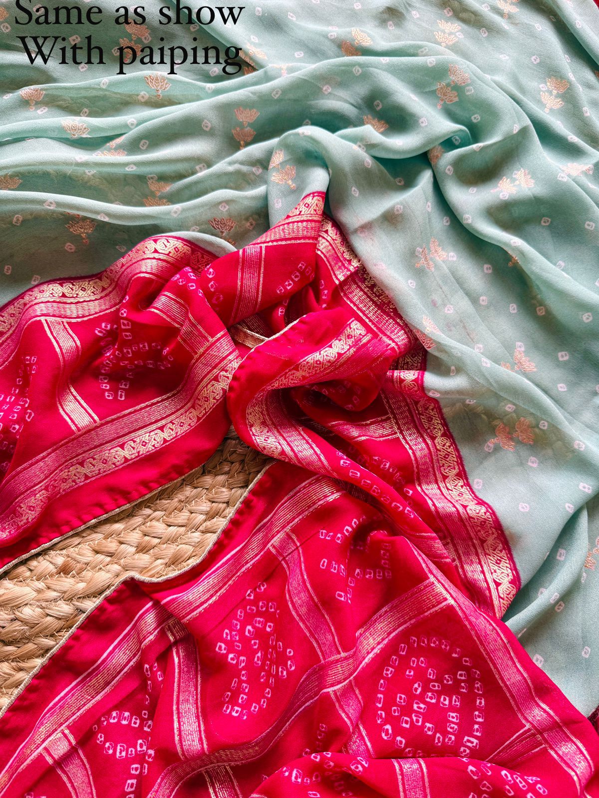 dull moss saree
