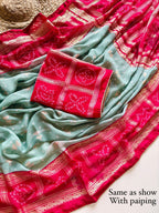 dull moss saree
