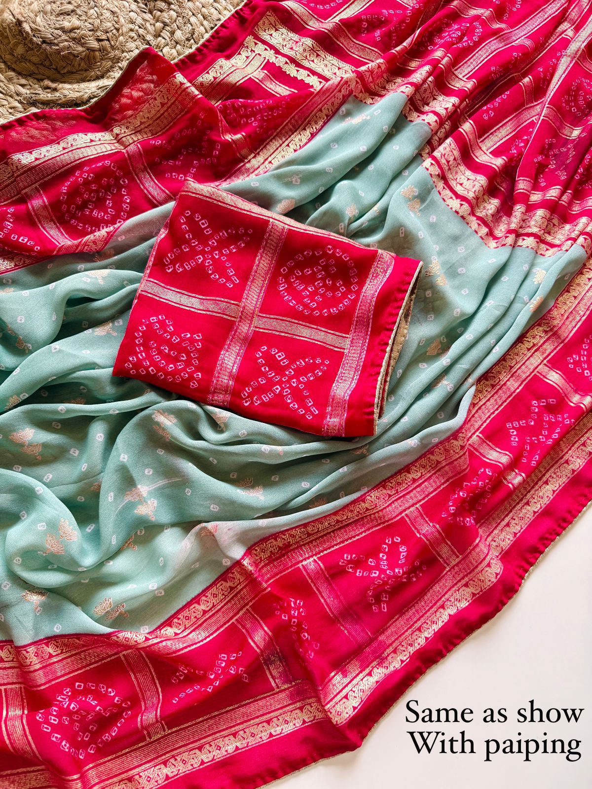 dull moss saree