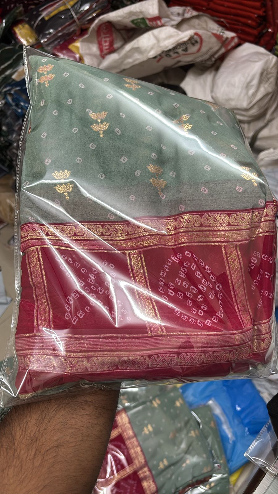 dull moss saree