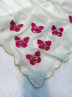 hand embroidery saree 🪡*